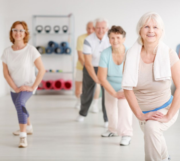 Senior fitness class