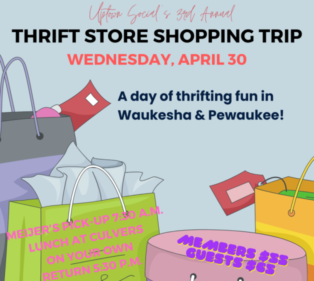 Thrift Store Shopping Trip 4 x 4 in