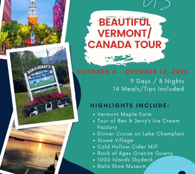 Vermont Bus Trip Flyer 8.5 x 11 in