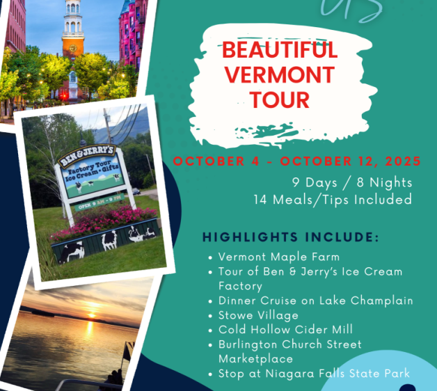 Vermont Bus Trip Flyer 8.5 x 11 in