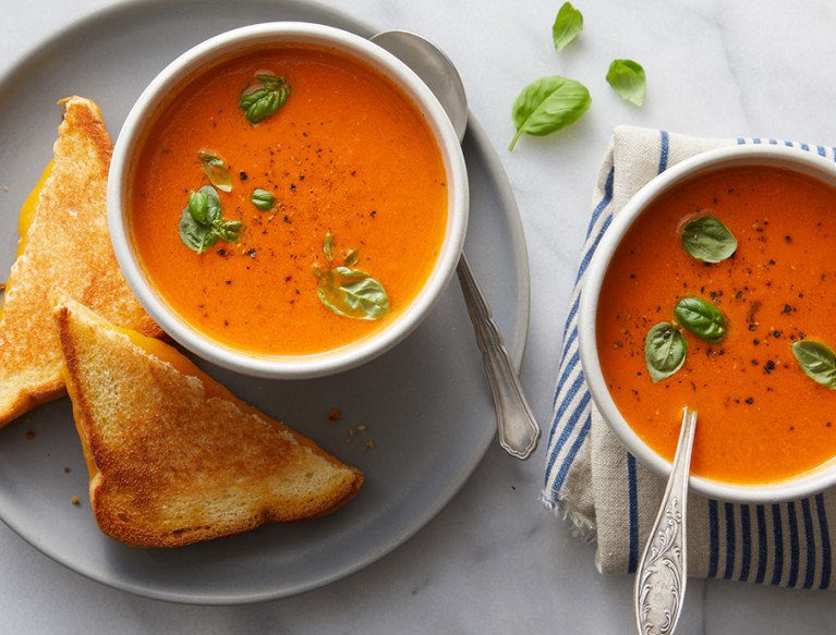 Tomato soup grilled cheese